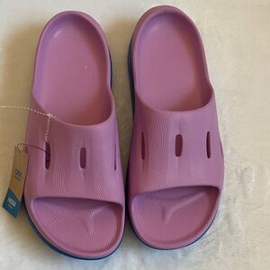 Hoka Purple Slide Sandals